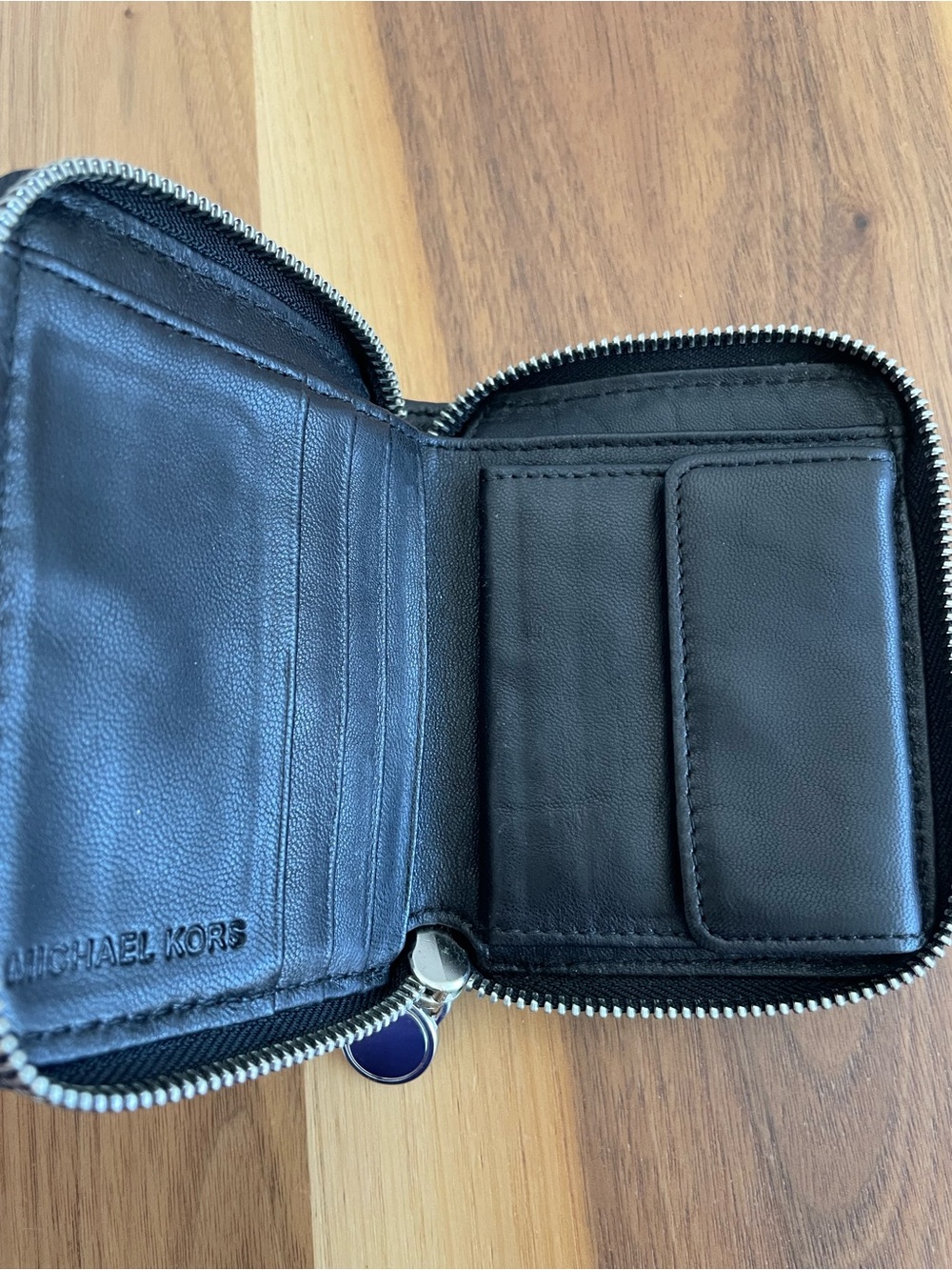 Michael Kors Black Quilted Zip-Around Leather Wallet - Picture 6 of 7